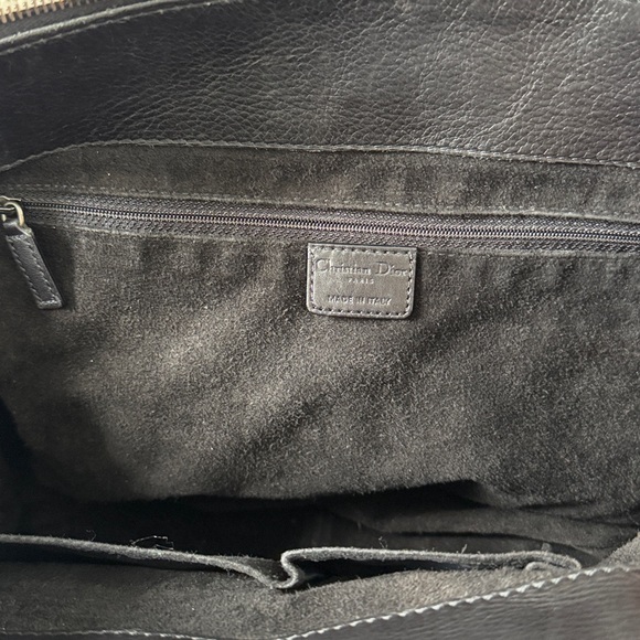 Dior Cannage Rebelle Leather and Suede Satchel Handbag - Picture 11 of 14